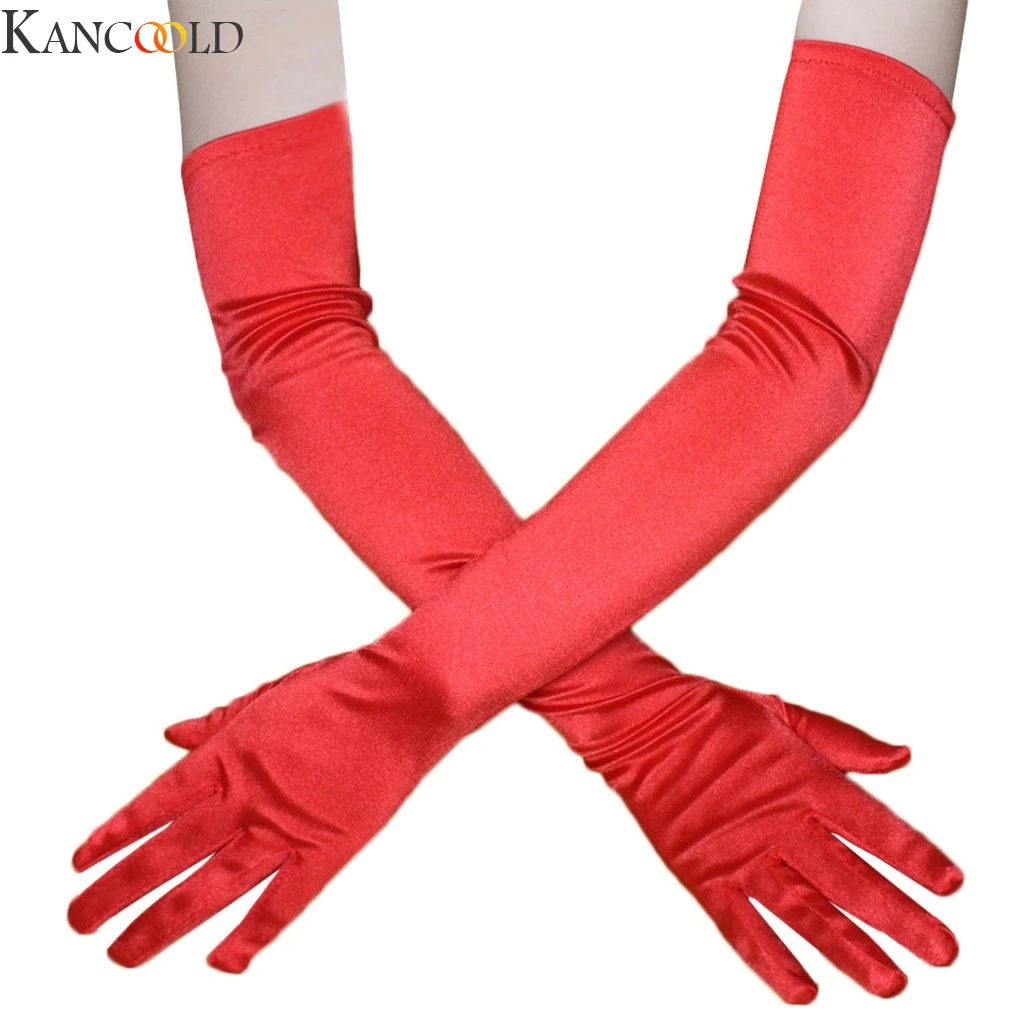 KANCOOLD, длинное платье, перчатки, сатиновые, забавные, перчатки для вечернего представления, 1 пара, для мужчин и женщин, унисекс, для спортзала, половина пальцев, спортивные - Цвет: RD54