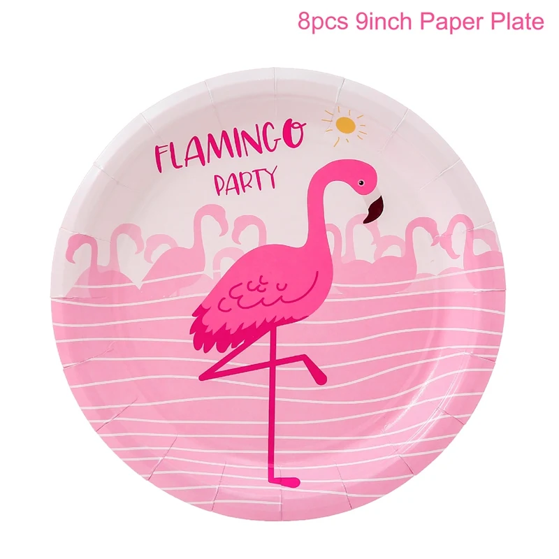 Фламинго пористый шар Фламинго Декор декорации в стиле Гавайской вечеринки День Рождения Украшения Гавайский тропический «aloha» участник Luau - Color: Flamingo Paper plate