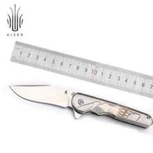 Нож kizer охотничий нож для выживания титановый шариковый подшипник высокого качества edc инструменты для кемпинга