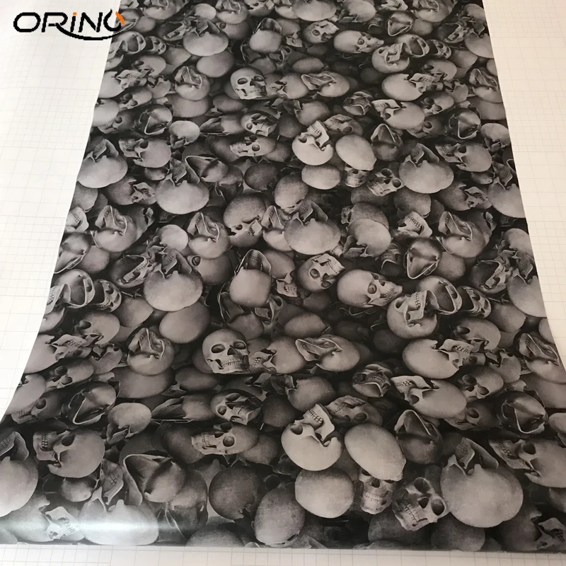 10/20/30/40/50X152CM клейкий ПВХ граффити Череп стикер камуфляжная наклейка бомба