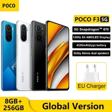 Global Version POCO F3 5G Smartphone Snapdragon 870 Octa Core 8/256GB 6.67"120Hz E4 AMOLED Display