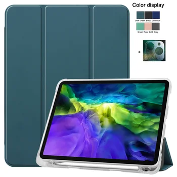 

For Apple IPad Pro 12.9 Case 2020 PU Leather Folding Stand Soft Tpu Back Smart Case for Funda IPad Pro 12 9 Cover 4th Generation