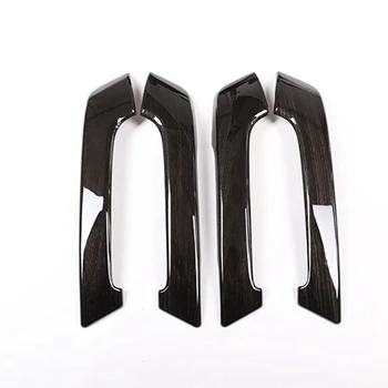 

4Pcs Black Ash Wood Car ABS Interior Door Handle Trim for Toyota Land Cruiser Prado FJ150 150 2010-2018