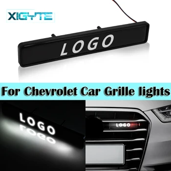

2019 ABS Chrome Grille Emblem Badge LED lights Car Logo Sticker For Chevrolet Cruze Aveo Captiva Lacetti Car Decorative lights