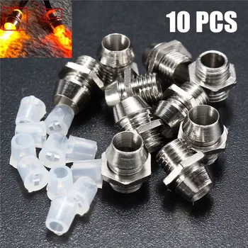 

Hot Sale 10pcs 3MM Round Chrome Metal LED Light Lamp Emitting Diode Bezel Lamp Base Holder Plastic Cover