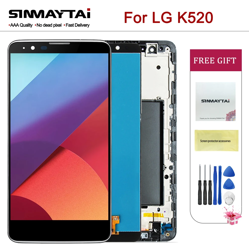 Протестированный 5," K520 дисплей для LG Stylus 2 lcd сенсорный экран дигитайзер сборка для LG Stylus 2 дисплей K520 LS775 Бесплатные инструменты