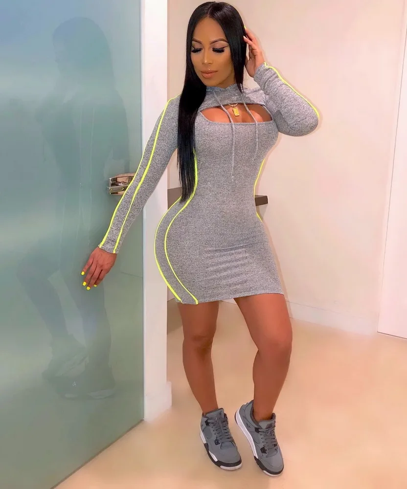 

Wendywu Sexy Women Two Pieces Casual Tracksuits Lady Bodycon Autumn Pullover Cloth Sets