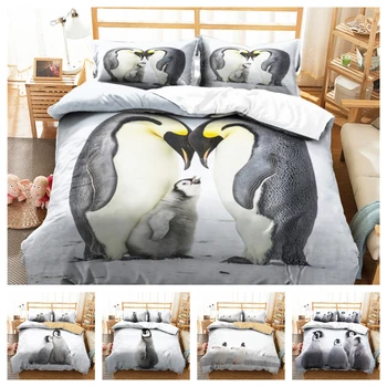 

Hot Style Soft Bedding Set 3d Digital Pigeons Printing 2/3pcs Duvet Cover & Pillowcases Set with Zipper Closure UK/AU/US Size