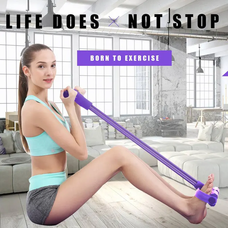 

4 Tube Resistance Bands Pull Rope Latex Pedal Exerciser Sit-up Pull Rope Expander Elastic Band Workout Equipment