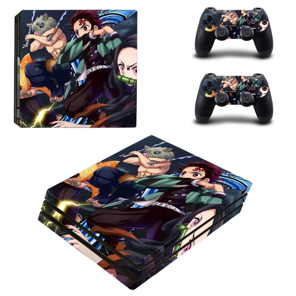 Demon Slayer: Kimetsu no Yaiba Pro наклейка для кожи виниловая наклейка для консоли Playstation 4 и контроллеров PS4 Pro наклейка для кожи