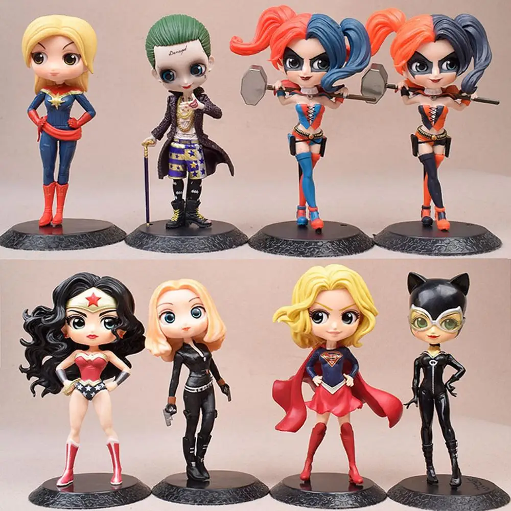 

Super Hero Wonder Woman Joker PVC Action Figure Toy Cute Anime Figurines Collectible Dolls Toys Kids Birthday Christmas Gift