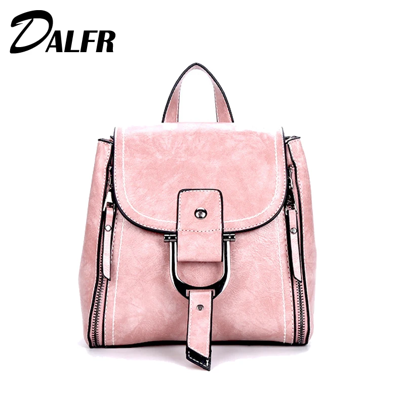 

DALFR Small Backpack Women 2019 New Simple Mini Backpack Casual Wild Fashion Ladies Multi-function PU Backpack
