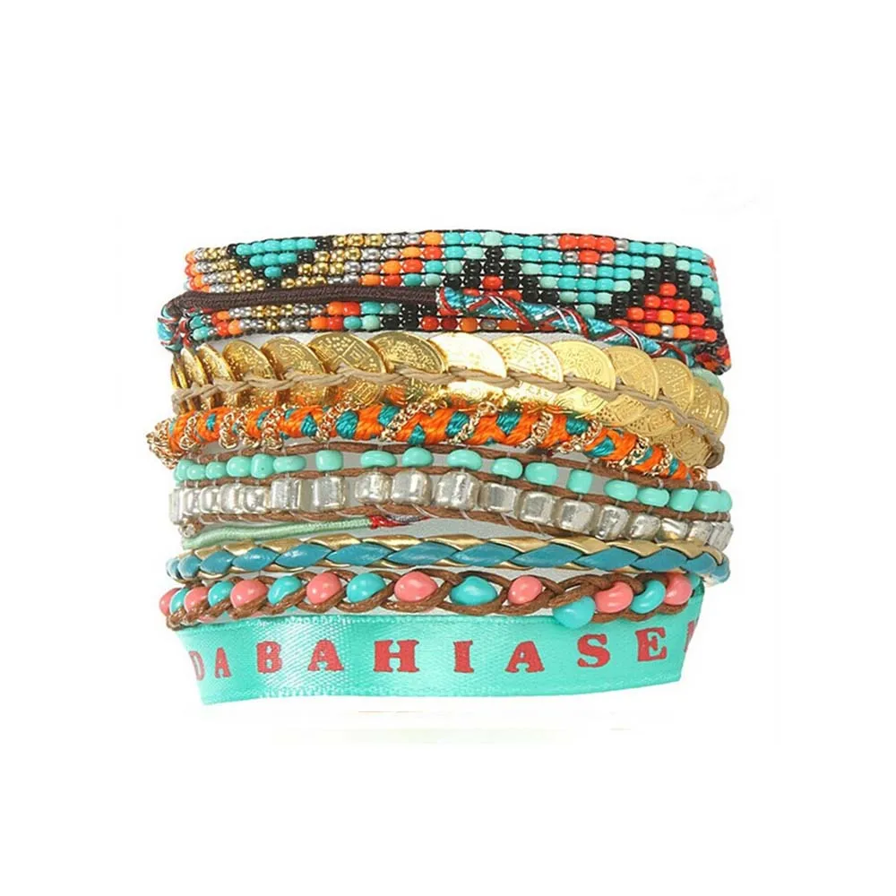 

B02-001D Bohemian Brazilian multi layer magnetic Bracelet For Women Gift Magnet Buckle Bracelets Bangles