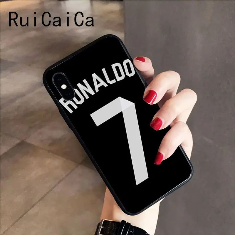 A13 RuiCaiCa CR7 логотип Криштиано Роналду 7 Футбол DIY защитный чехол для телефона для iPhone 8 7 6 6S 6Plus X XS MAX 5 5S SE XR 10 чехол s - Цвет: A13
