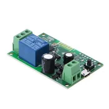 

DC 5V-32V Jog Self-lock Smart WiFi Wireless Switch Relay Module APP Control