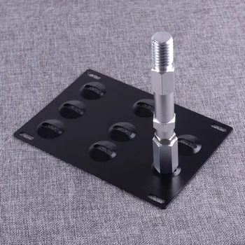 

DWCX Black Car Front Bumper Tow Hook License Plate Mounting Holder Bracket Adapter Fit for Audi VW MK6 Golf 2006 2007 2008 2009