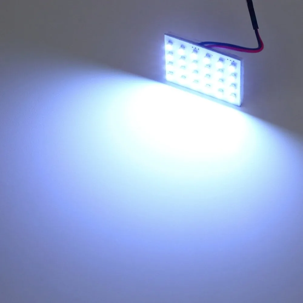 1 комплект DC 12V светодиодный панель для чтения T10 BA9S Foon 3 Адаптеры 24 SMD 5050 белый салон для автомобиля Купол свет plug& play