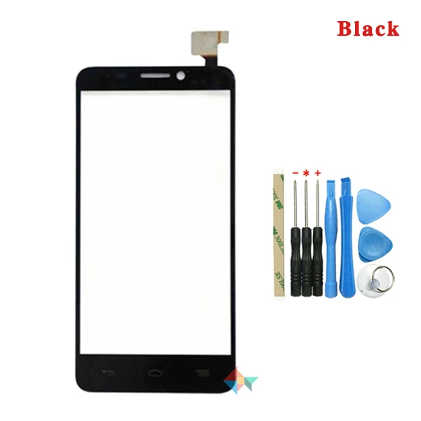 Высокое качество 4," для Alcatel One Touch Idol S OT6034 6034R 6034Y 6034M сенсорный экран дигитайзер Переднее стекло объектив сенсорная панель - Цвет: Black With Tool