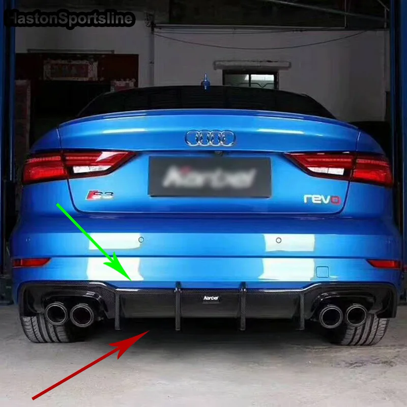 S3 углеродного волокна диффузор губа на задний бампер подходит для Audi гибкие