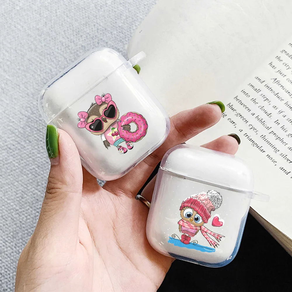 For Air Pods Pro 2 1 Fundas Cute Animal Owl Pattern Headphone Case AirPods TWS Wireless Bluetooth Earphone | Мобильные телефоны и