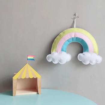 

1Pcs Rainbow Pendant INS Nordic Style Felt Rainbows Hanging Ornaments Baby Shower Festival Party Home Wall Decor Supplies Gifts