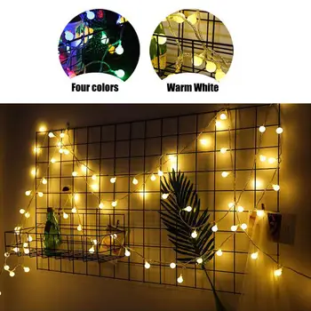 

New Battery Box USB Dual-Use String Remote Control Waterproof Eight Function LED Ball String Christmas Holiday String Light