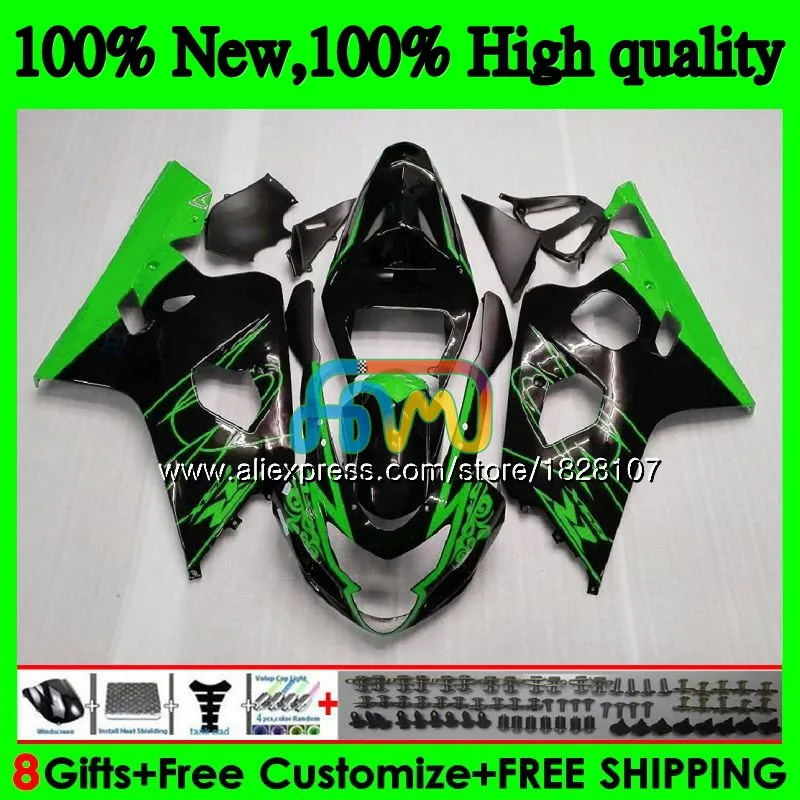 K4 зеленый CORONA средства ухода за кожей для SUZUKI GSX-R750 GSXR 600 750 R750 04 05 36BS. 21 GSXR-600 GSXR600 600CC 750CC GSXR750 2004 2005 обтекатель