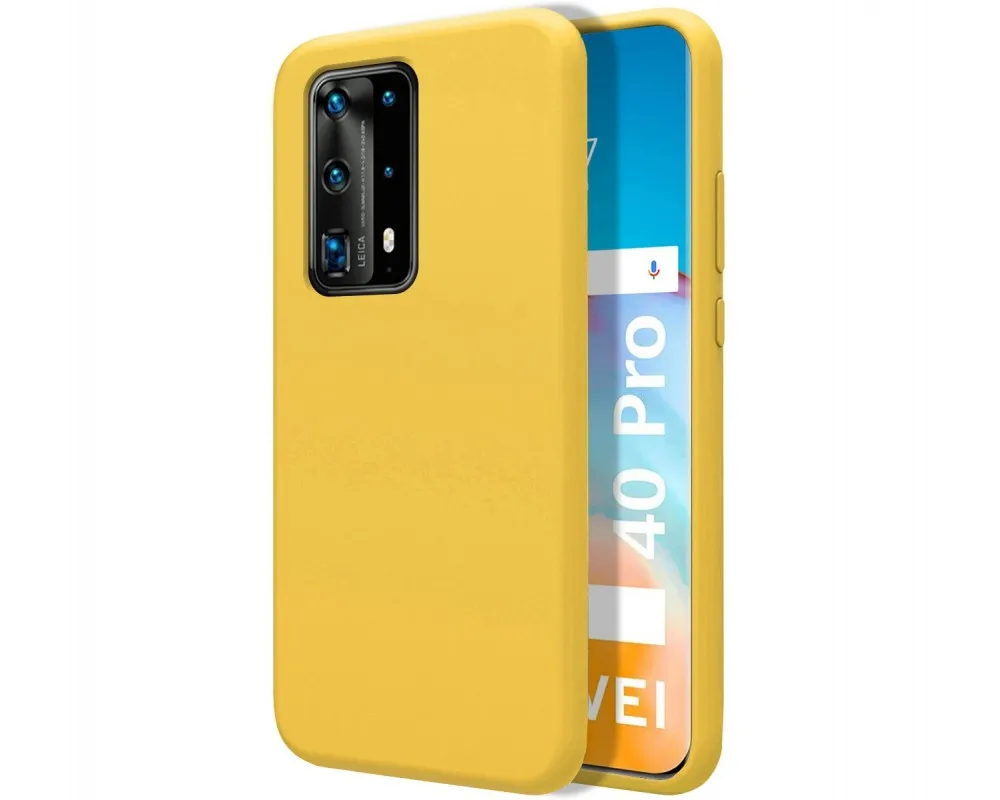 Ultra Soft liquid silicone case for Huawei P40 Pro yellow color | Мобильные телефоны и аксессуары