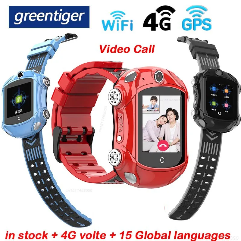 Смарт-часы Greentiger DF53 для детей 4G Volte трекер SOS Видеозвонок IP67 водонепроницаемые