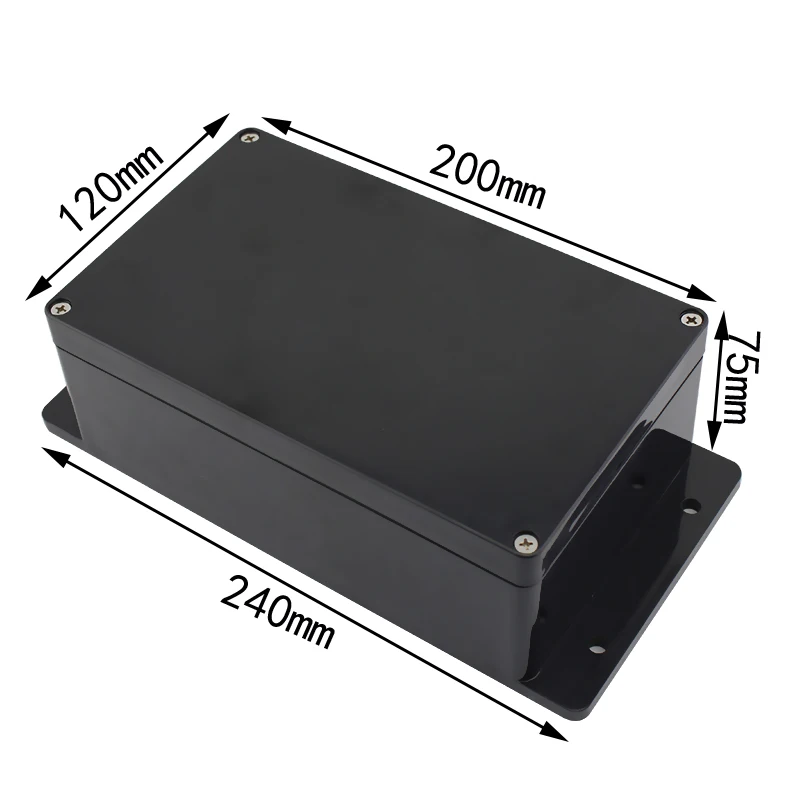 Black Plastic Cover Project Electronic Instrument Case Enclosure Box SM..