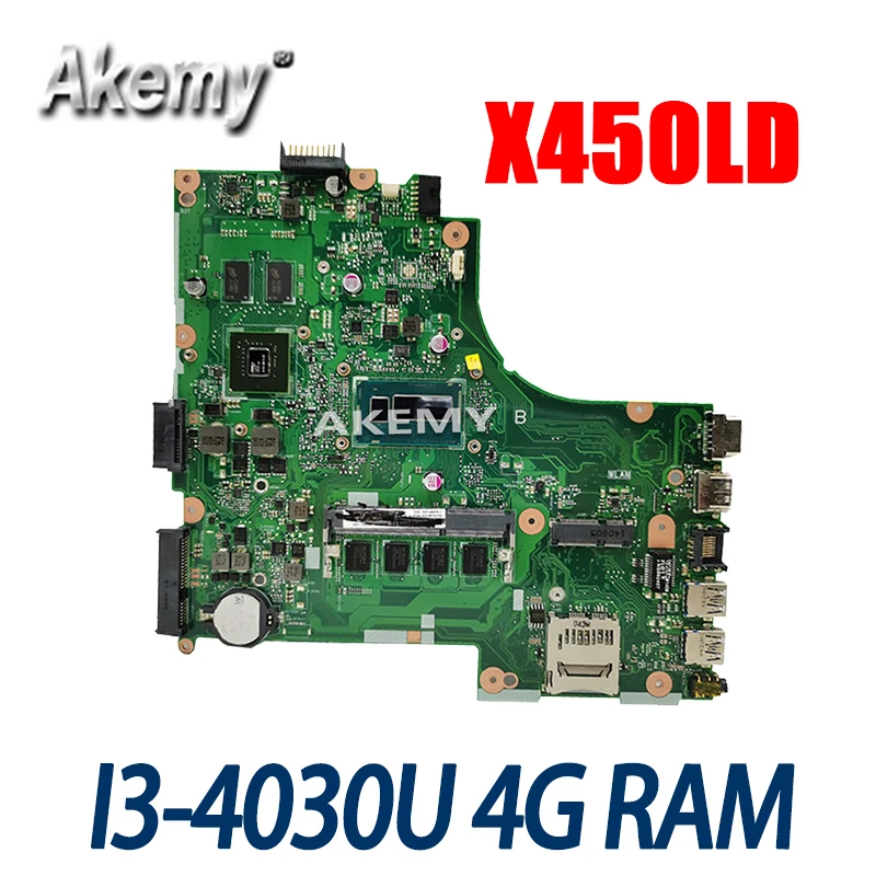 Amazoon X450LD материнская плата для ноутбука For Asus X450LC X450LB тестовая оригинальная 4G RAM I3