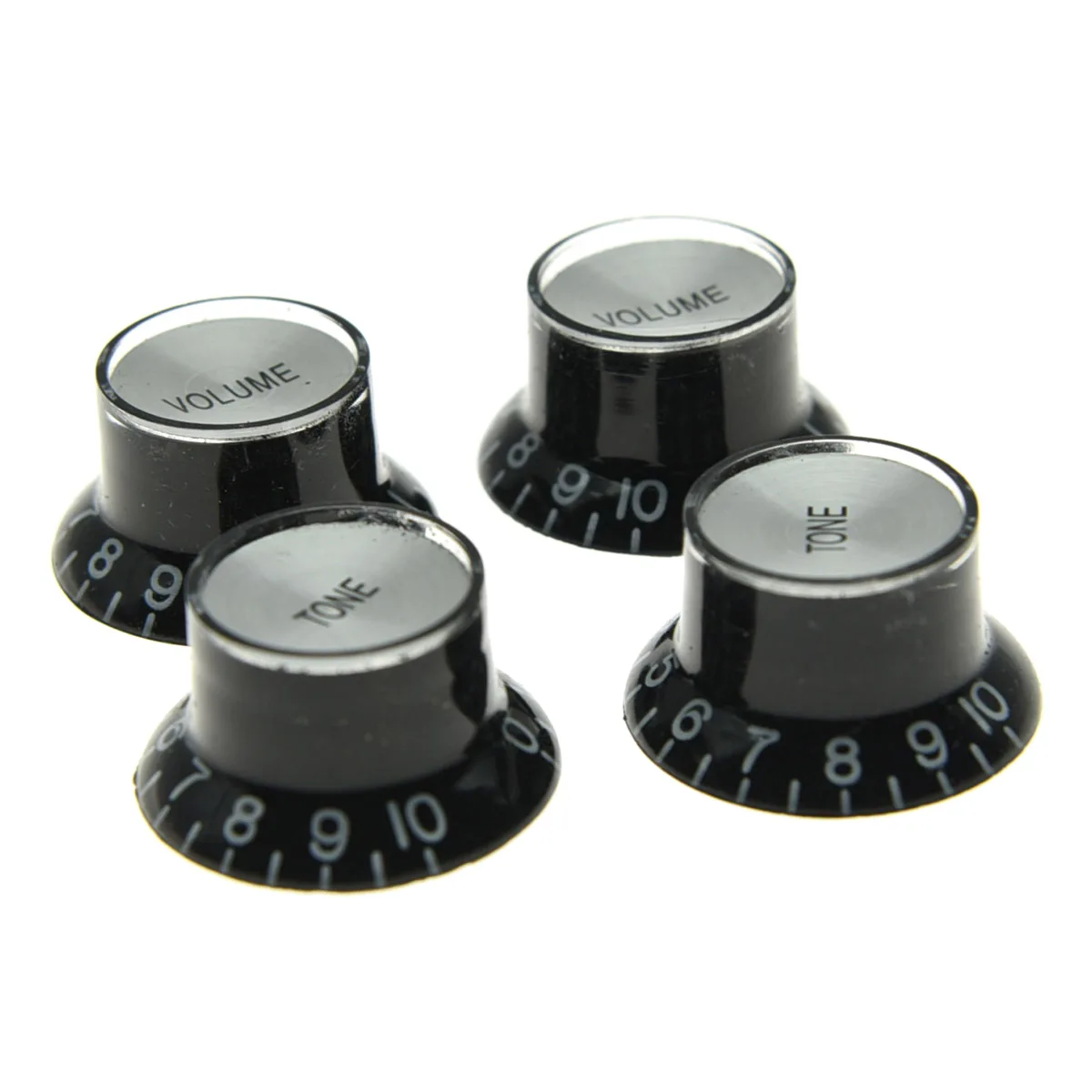 

Ohello 2/4 шт. Серебристые рефлекторные ручки управления скоростью и громкостью для LP SG стильные ручки для электрической гитары