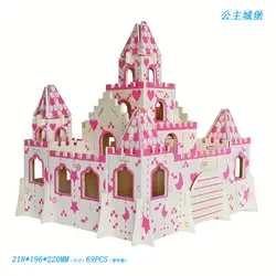 Принцесса замок деревянная 3D архитектурная модель деревянная 3D головоломка модель DIY хижина вилла образовательная детская игрушка