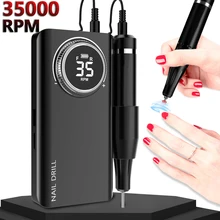 

Rechargeable Nail Drill Machine 35000 RPM Nail Gel Polisher Portable Nail Drill For Manicure Milling Machine