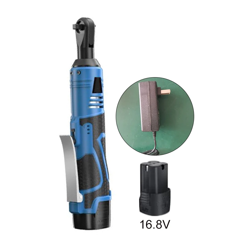 

16.8V 60NM Wireless Rechargeable Electric Ratchet Wrench Kit W/ Battery Charger 1*Wrench 1*Battery 1*Charger Durable And Pract