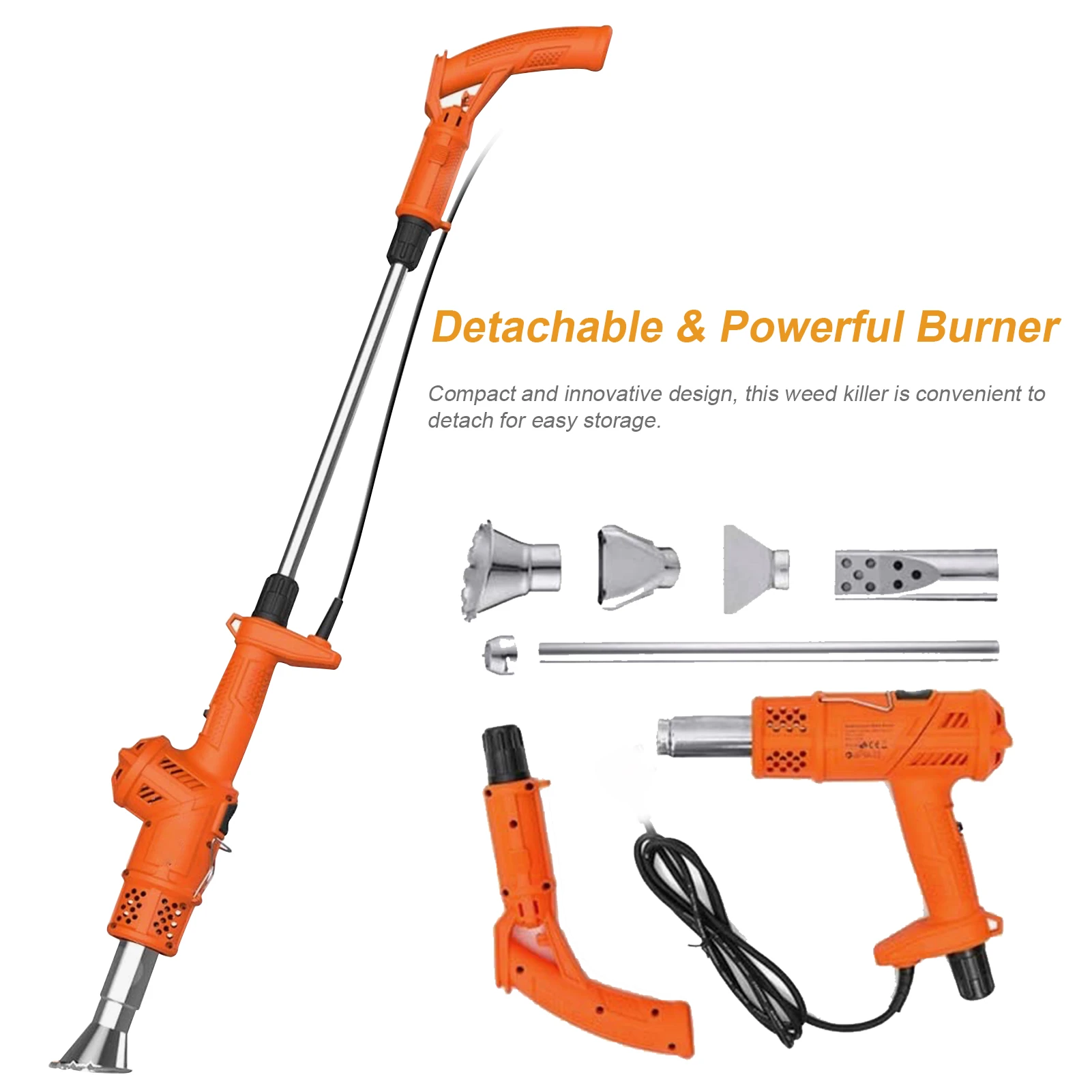 Electric Weed Burner 2000w Garden Weed Killer Thermal Weeding Stick Hot