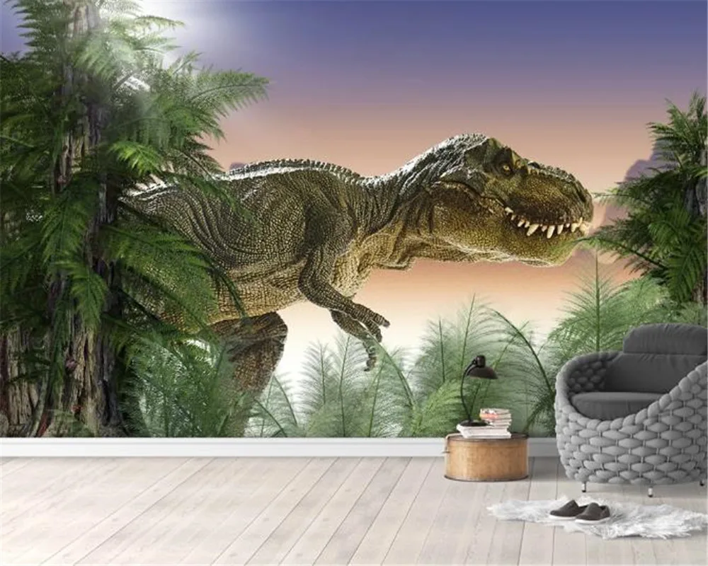 Custom Photo 3d Wallpaper European Stereo Simulation Dinosaur Forest Interior Decoration Living Room Bedroom Exquisite | Обустройство