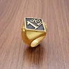 Punk Cool 316L Stainless Steel Silver Color Black Golden Plated 1% er Number Ring Boy Motorcycle Biker Band Party Rings 4