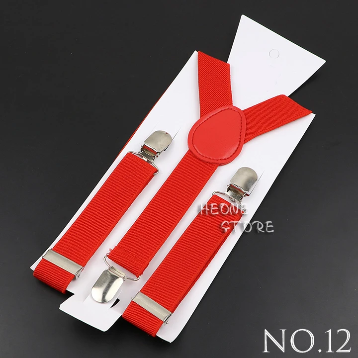 Hot Sale Solid Color Elastic Leather Children Suspenders Adjustable Straps For Kids Boy Girl Shirt Pants Skirt Classic Accessory