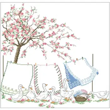 

Drying quilts in the courtyard patterns Counted Cross Stitch 11CT 14CT 18CT DIY Cross Stitch Kits Embroidery Needlework Sets