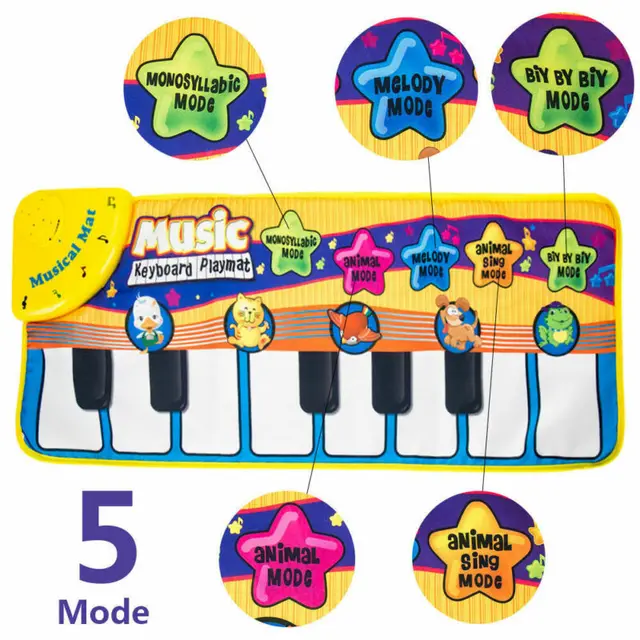 Baby Music Pad Children Crawling Piano Carpet Education Music Toys Keyboard Musical Dancing Mat 5