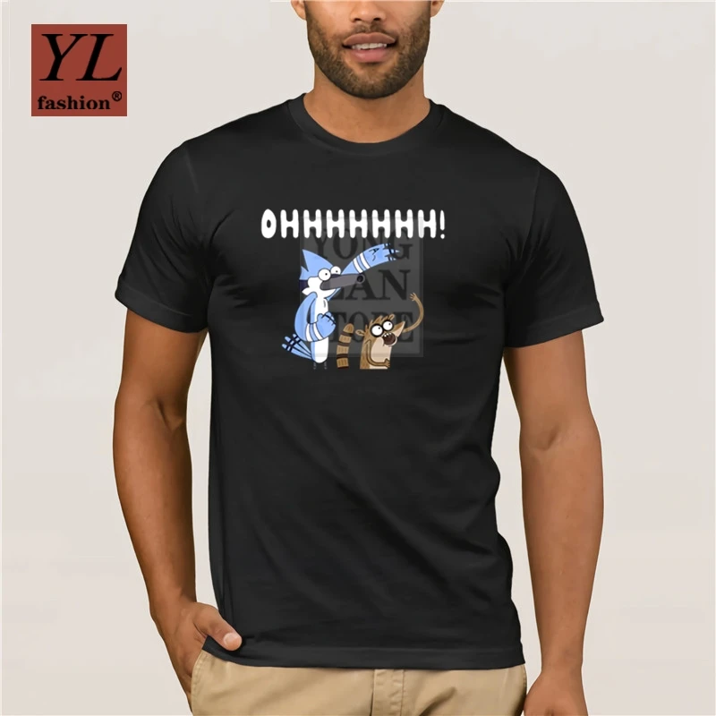 2020 модная мужская футболка с надписью quotOhhhh Mordecai and rigby | Мужская одежда