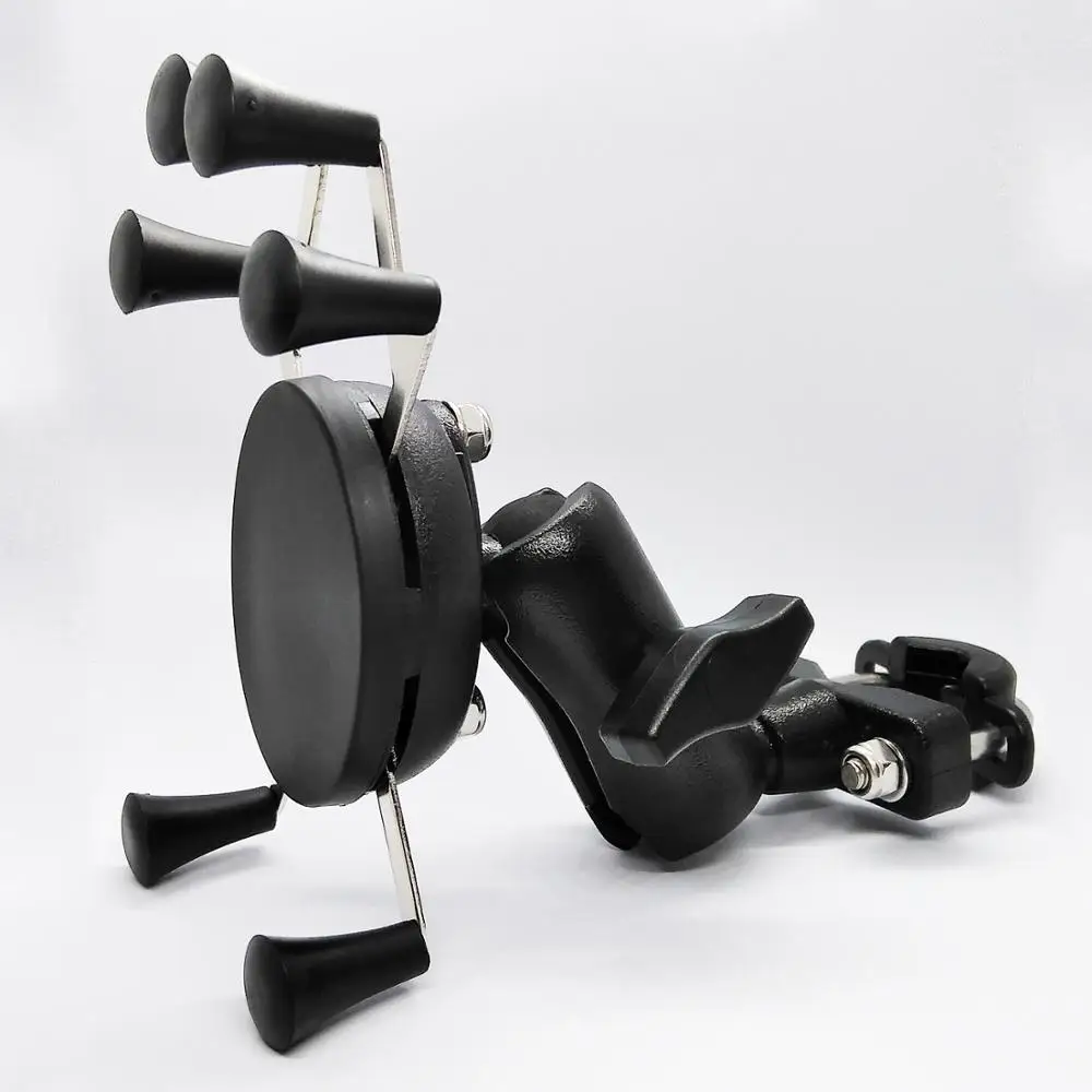 Günstig Motorrad Griff Bar Schiene Montieren Bar Berg Grip Telefon Halter Stehen mit 65mm Doppel Buchse Arm für 4  6 zoll Handy und GPS