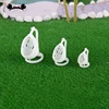 3pcs Miniature Balcony Chair Hanging Chair Craft Toys Garden Landscape Dollhouse Accessories Diorama Scenery 1: 75 1:150 Scale 1
