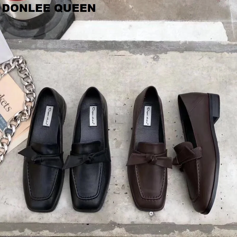 

Flats Casual Shoes Women Loafers Slip On Soft Moccasins British Oxford Shoes Bow Knot Female Shoes Flat Ballet zapatos de mujer