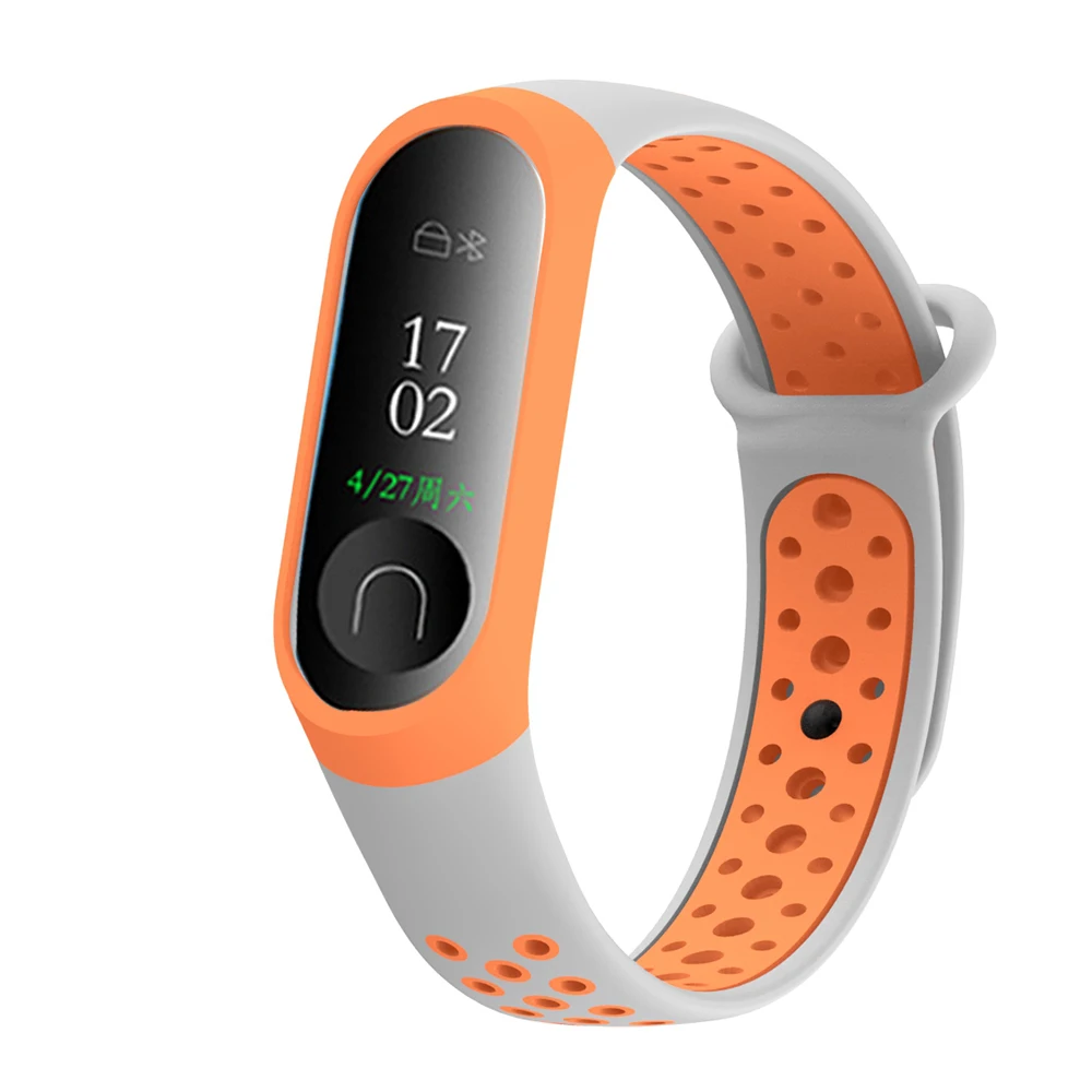 8 Для Xiaomi Mi Band 3 4 ремешок для часов спортивный стиль сменный ремешок для часов водонепроницаемый силиконовый кронштейн для Xiaomi Mi 3 4 серии - Цвет: 8