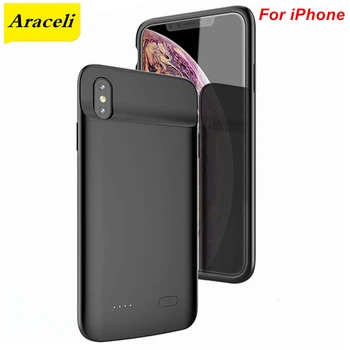 

New For iPhone 6 6S 7 8 6 Plus 6s Plus 7 8 Plus X XS XR XS Max Battery Charger Case Ultra-Thin Soft Silicone Portable Power Bank