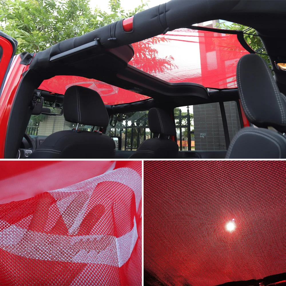 SHINEKA Топ Солнцезащитная сетка для автомобиля крыша УФ защита Jeep Wrangler JK 2 двери и 4