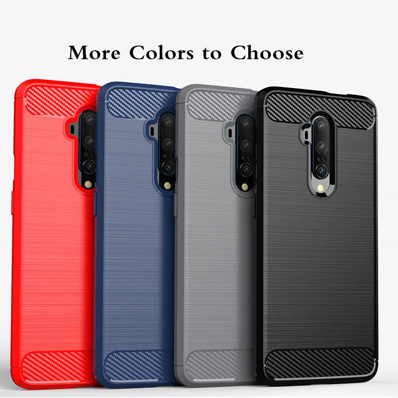 10pcs/lot Brushed Carbon Fiber Soft Bumper Back Cover Case For Oneplus 5 5T 6 6T For One Plus 7 7T Pro