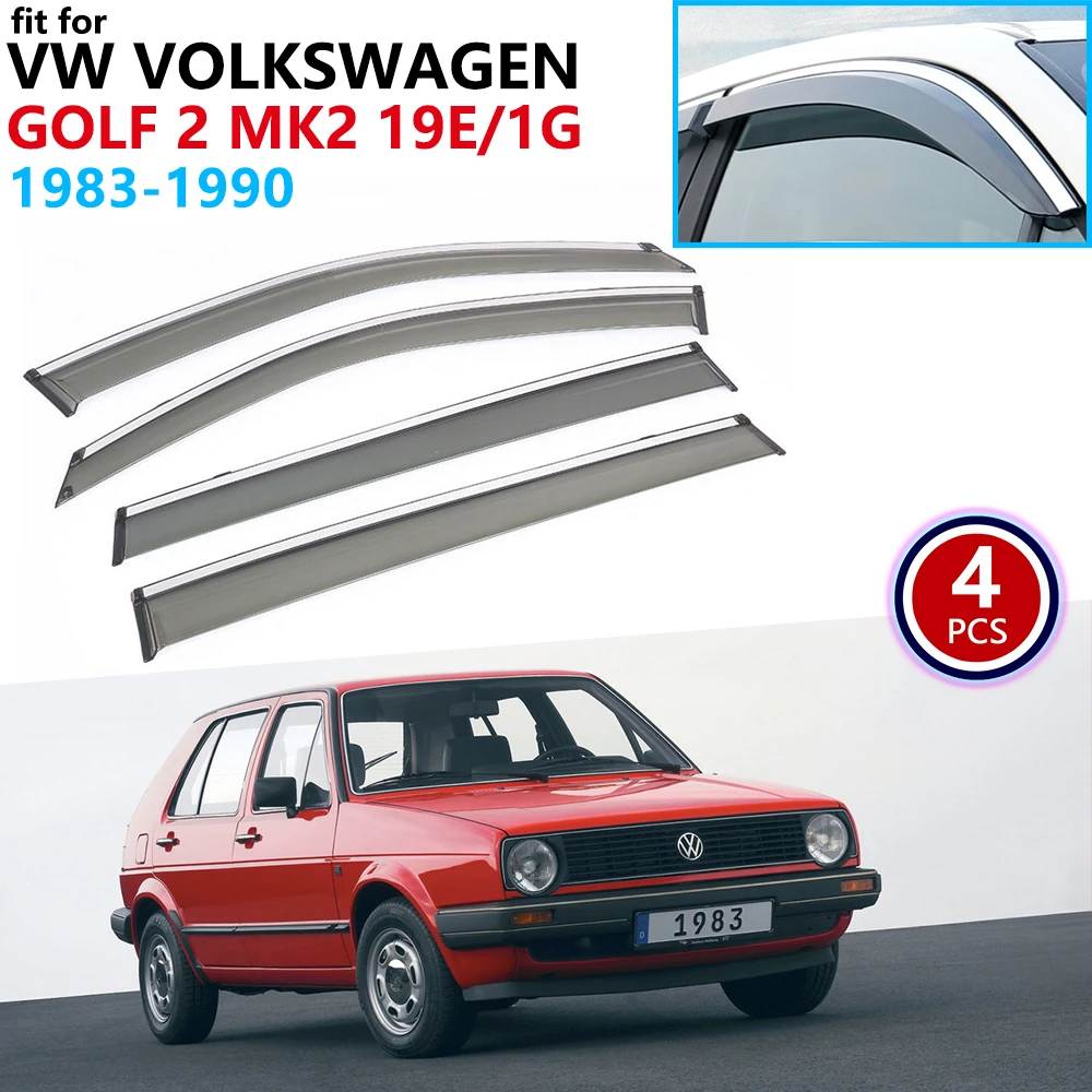 Para VW Volkswagen Golf 2 MK2 19E 1G 1983 1990 Visor de ventana toldos de ventilación protección contra la lluvia deflectores cubierta accesorios de coche 1984|Pegatinas para coche| - AliExpress